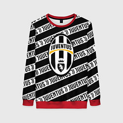 Свитшот женский Ювентус полосы линии спорт, цвет: 3D-красный