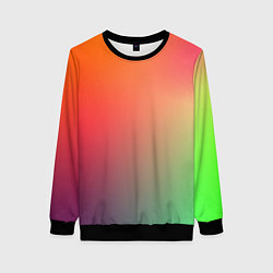 Свитшот женский Color multicolored, цвет: 3D-черный
