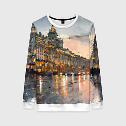 Женский свитшот Санкт-Петербург - мокрый снег