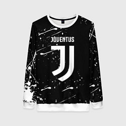 Свитшот женский Ювентус всплеск краски тектсура, цвет: 3D-белый