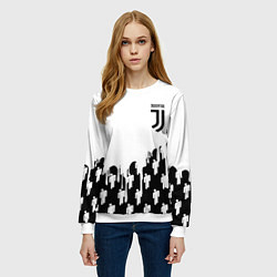 Свитшот женский Ювентус краски люди, цвет: 3D-белый — фото 2