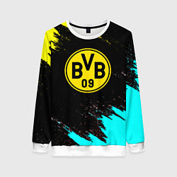 Свитшот женский Borussia краски штрихи, цвет: 3D-белый