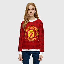 Свитшот женский Manchester United, цвет: 3D-белый — фото 2