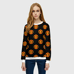 Свитшот женский Manchester United Pattern, цвет: 3D-белый — фото 2