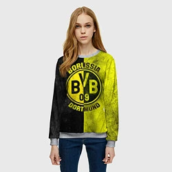 Свитшот женский Borussia Dortmund, цвет: 3D-меланж — фото 2