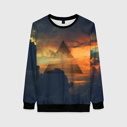 Женский свитшот 30 seconds to mars / 3D-Черный – фото 1