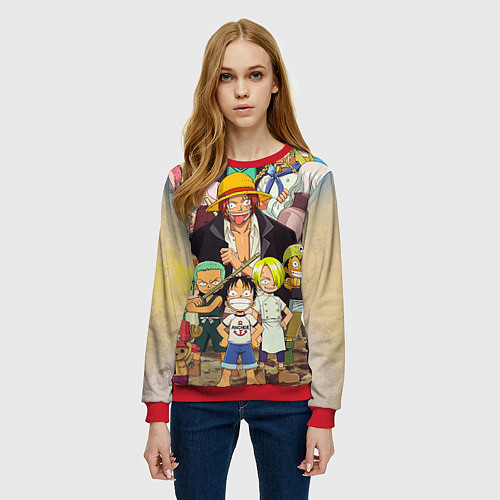 Женский свитшот One Piece / 3D-Красный – фото 3