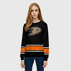 Свитшот женский Anaheim Ducks Selanne, цвет: 3D-черный — фото 2
