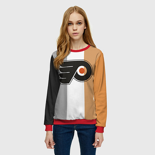 Женский свитшот Philadelphia Flyers / 3D-Красный – фото 3