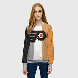 Свитшот женский Philadelphia Flyers, цвет: 3D-меланж — фото 2