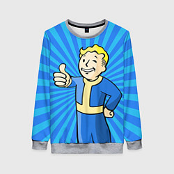 Свитшот женский Fallout Blue, цвет: 3D-меланж
