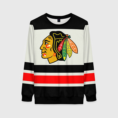 Женский свитшот Chicago Blackhawks / 3D-Черный – фото 1