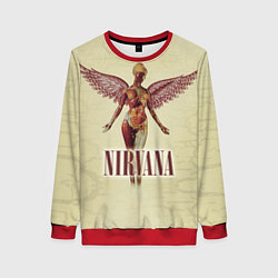 Свитшот женский Nirvana Angel, цвет: 3D-красный