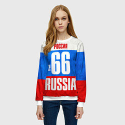 Свитшот женский Russia: from 66, цвет: 3D-белый — фото 2