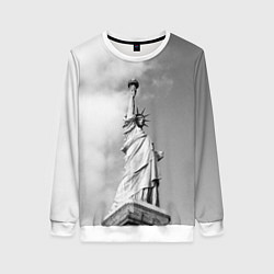 Свитшот женский Статуя Свободы, цвет: 3D-белый