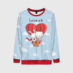 Женский свитшот Влюбленные на шаре