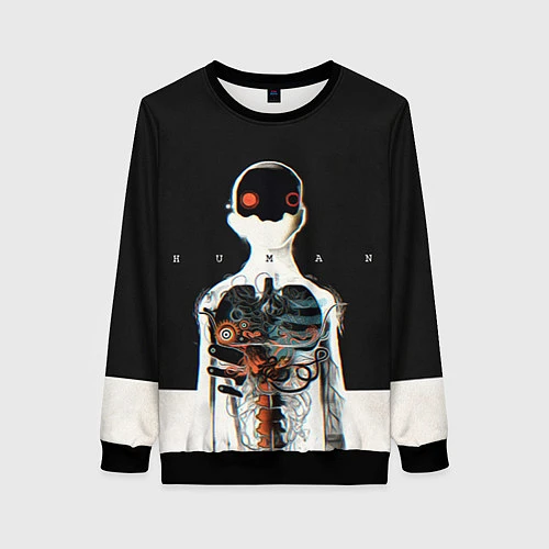 Женский свитшот Three Days Grace: Skeleton / 3D-Черный – фото 1