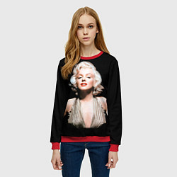Свитшот женский Мерлин Монро 2, цвет: 3D-красный — фото 2