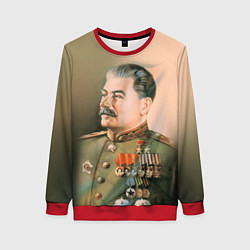 Свитшот женский Иосиф Сталин цвета 3D-красный — фото 1