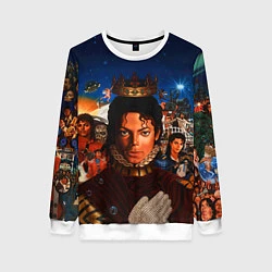 Свитшот женский Michael Jackson: Pop King, цвет: 3D-белый