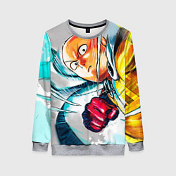 Свитшот женский One Punch Man Rage, цвет: 3D-меланж
