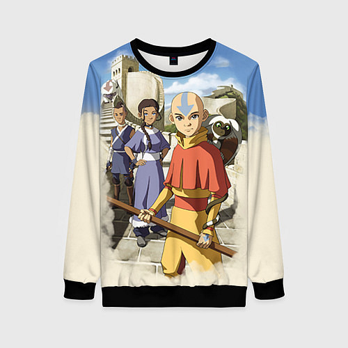 Женский свитшот Легенда об Аанге / 3D-Черный – фото 1