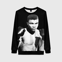 Свитшот женский Muhammad Ali, цвет: 3D-черный