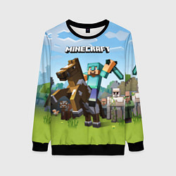 Свитшот женский Minecraft Rider, цвет: 3D-черный