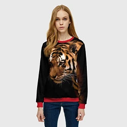 Свитшот женский Тигрица, цвет: 3D-красный — фото 2