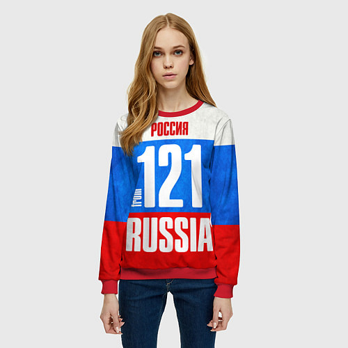 Женский свитшот Russia: from 121 / 3D-Красный – фото 3