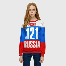 Свитшот женский Russia: from 121, цвет: 3D-красный — фото 2