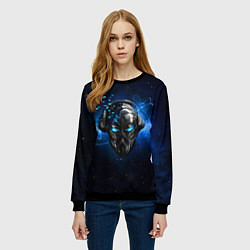 Свитшот женский Pirate Station: Blue Space, цвет: 3D-черный — фото 2