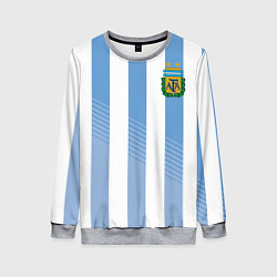 Свитшот женский Сборная Аргентины: ЧМ-2018, цвет: 3D-меланж