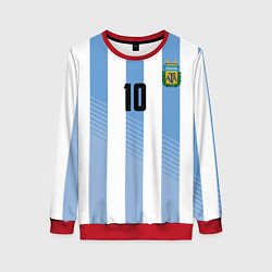 Свитшот женский Месси - сборная Аргентины, цвет: 3D-красный