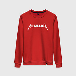 Свитшот хлопковый женский Metallica, цвет: красный