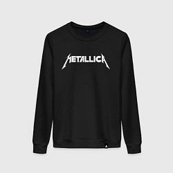 Свитшот хлопковый женский Metallica, цвет: черный