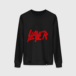 Свитшот хлопковый женский Slayer, цвет: черный