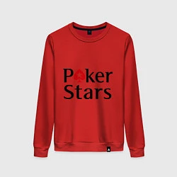 Свитшот хлопковый женский Poker Stars, цвет: красный