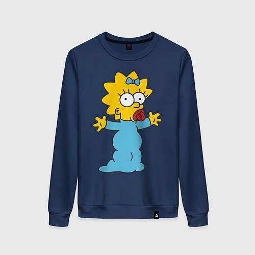 Женский свитшот Maggie Simpson / Тёмно-синий – фото 1