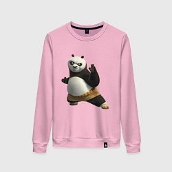Свитшот хлопковый женский Кунг фу Панда, цвет: светло-розовый