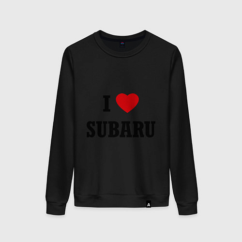 Женский свитшот I love Subaru / Черный – фото 1