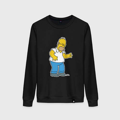 Женский свитшот Симпсоны: Гомер / Черный – фото 1