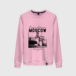 Свитшот хлопковый женский Moscow Kremlin 1147, цвет: светло-розовый