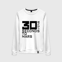 Свитшот хлопковый женский 30 Seconds To Mars, цвет: белый