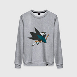 Свитшот хлопковый женский San Jose Sharks, цвет: меланж