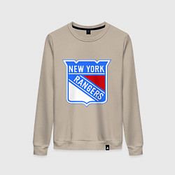 Свитшот хлопковый женский New York Rangers, цвет: миндальный