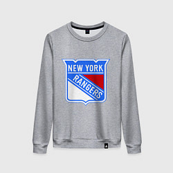 Свитшот хлопковый женский New York Rangers, цвет: меланж