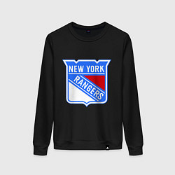 Свитшот хлопковый женский New York Rangers, цвет: черный