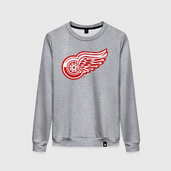 Свитшот хлопковый женский Detroit Red Wings, цвет: меланж