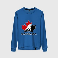Свитшот хлопковый женский Canada, цвет: синий